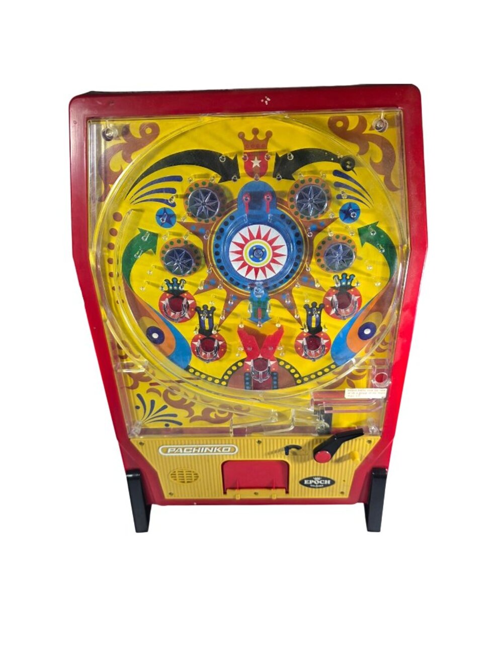 Vintage 1975 Epoch Pachinko Machine Japan Red & Yellow Game Collectible